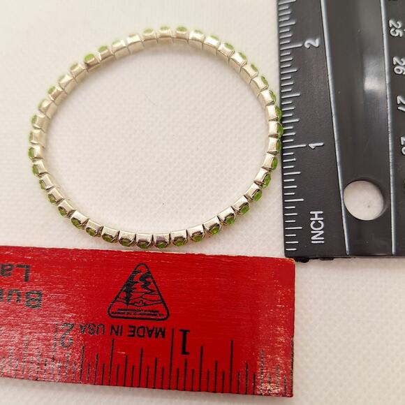 Single Row Stretch Rhinestone Bracelets Set of 12 Assorted Colors - Picture 3 of 4